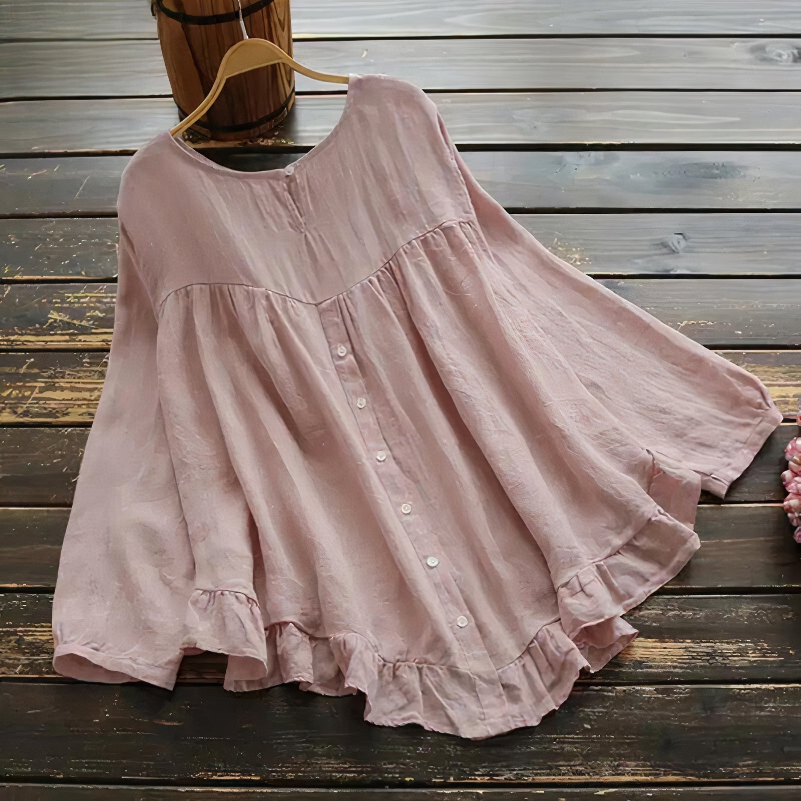 Annabelle | Damenbluse mit Rüschen