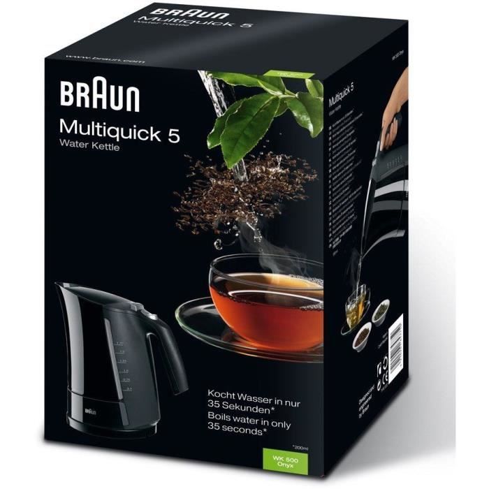 BRAUN WK500BK Elektrische waterkoker Multiquick 5 - 1,6 L - Zwart