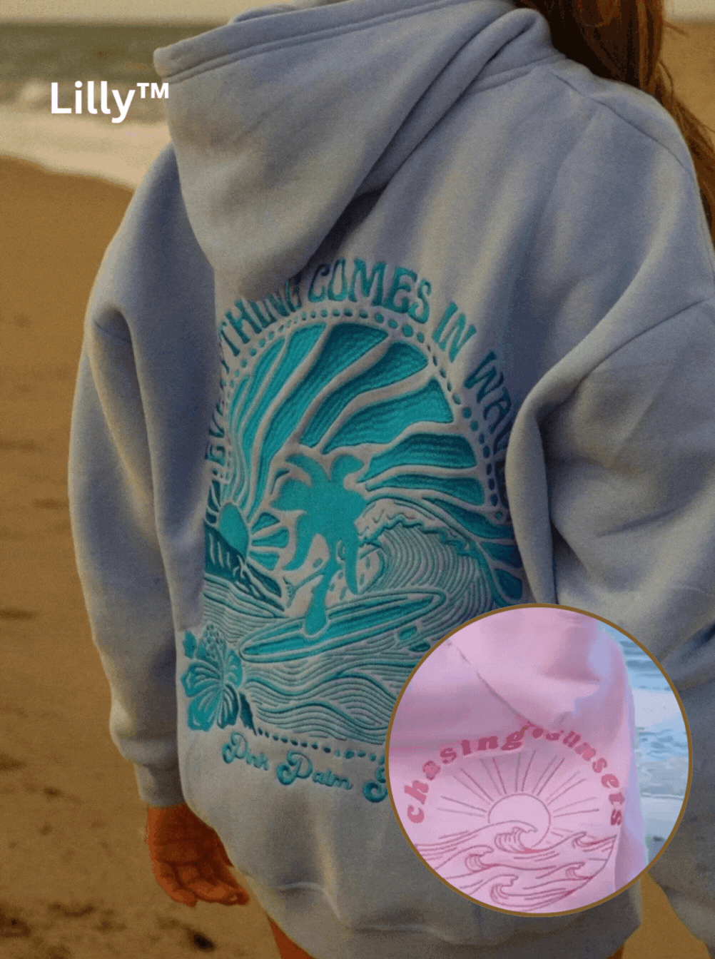 Lilly™ Sonnenuntergang und Wellen Inspirierte Wärme