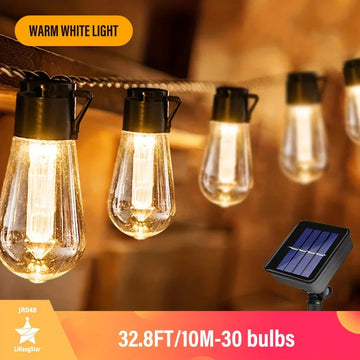 LumaTwist | Solar LED Lichterkette | Automatisches Ein- und Ausschalten | Wetterfest für Garten & Terrasse 0