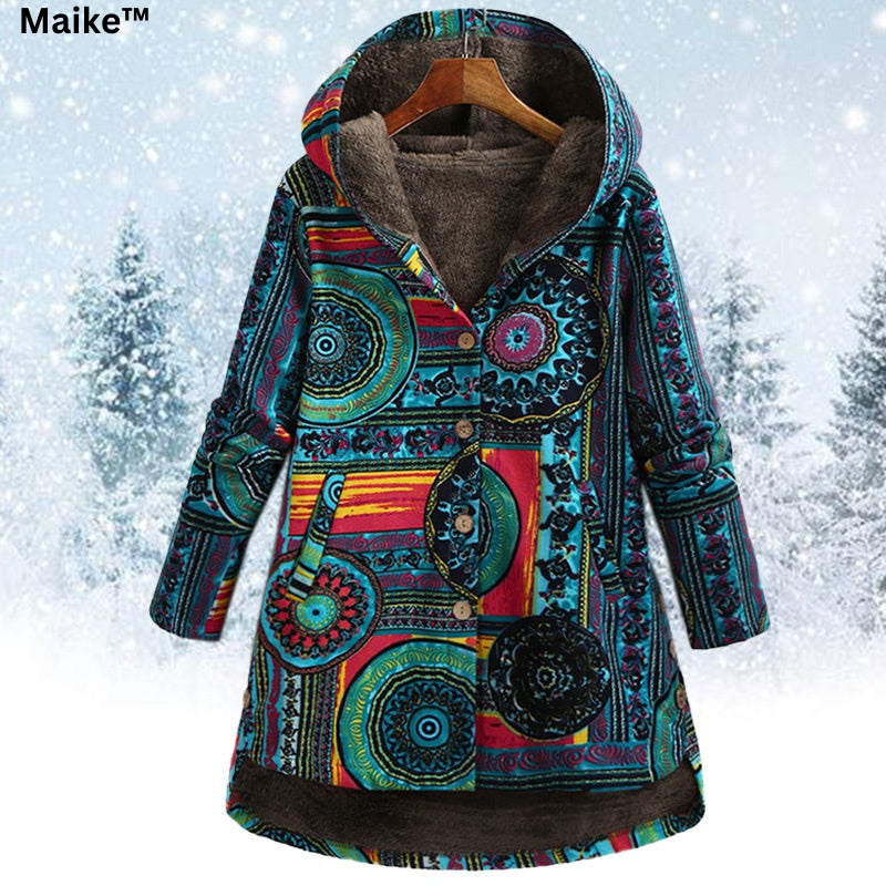 Maike™ Florale Kuschelige Wärme Jacke