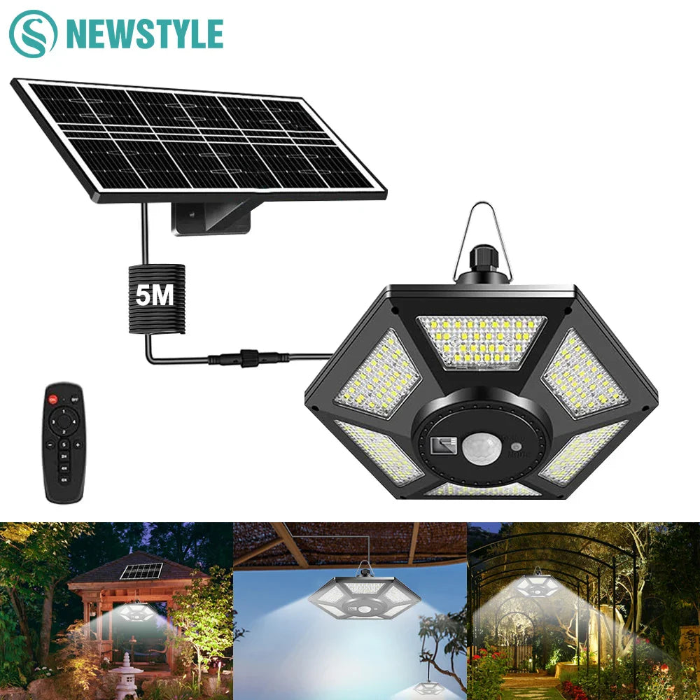 SoluxBeam Solar LED Lampe | 1200 Lumen | 228 LEDs | Bewegungsmelder & Fernbedienung | IP65 1