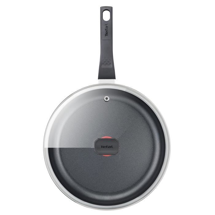 Tefal B5543202 Easy Cook & Clean Sauteuse 24 cm met deksel, anti-aanbak, geschikt voor alle warmtebronnen behalve inductie, gemaakt in Frankrijk