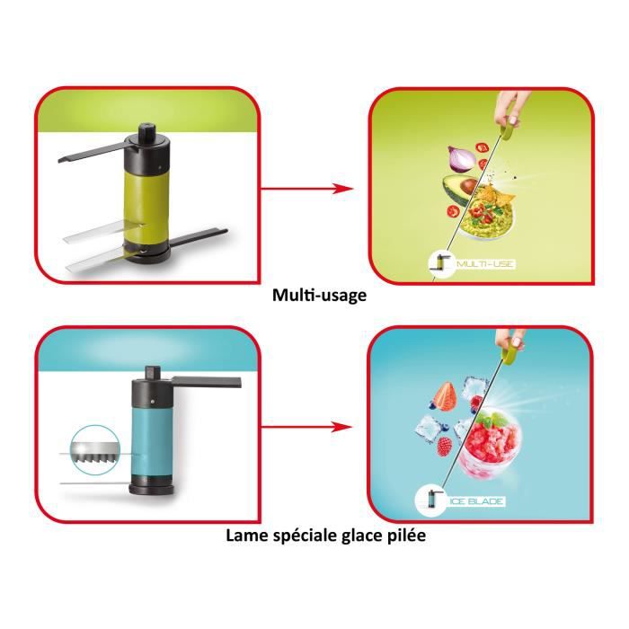 TEFAL Kit 5 seconden hakker + puree mes - 900 ml