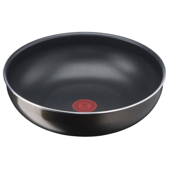 Tefal L1507702 Ingenio Easy Plus Wok 26 cm, Handgreep niet inbegrepen, antiaanbaklaag, gemaakt in Frankrijk, alle warmtebronnen behalve inductie