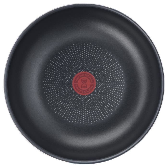 Tefal L1507702 Ingenio Easy Plus Wok 26 cm, Handgreep niet inbegrepen, antiaanbaklaag, gemaakt in Frankrijk, alle warmtebronnen behalve inductie
