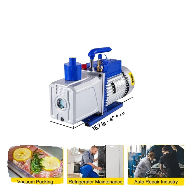 Refrigerant Vacuum Pump, Double Stage, HVAC & Auto Repair