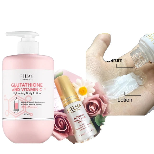 Glutathion & Vitamine C Set, Verlichtende Lotion, Hydraterende Crème