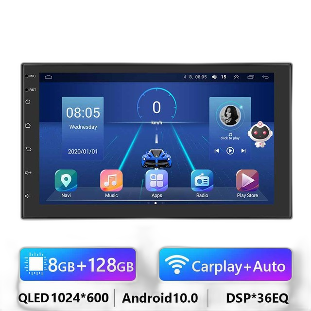 7/9/10.1 2Din Android Auto Radio - 8G 128G Multimedia Video Speler