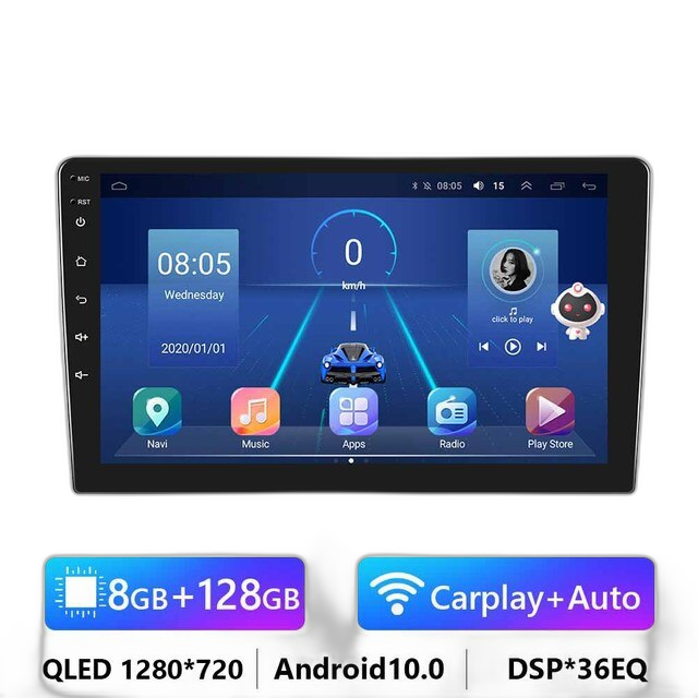 7/9/10.1 2Din Android Auto Radio - 8G 128G Multimedia Video Speler