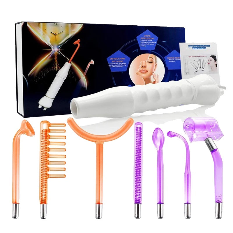 High Frequency Facial Machine, 7-in-1 Functionality, Acne Spot Remover