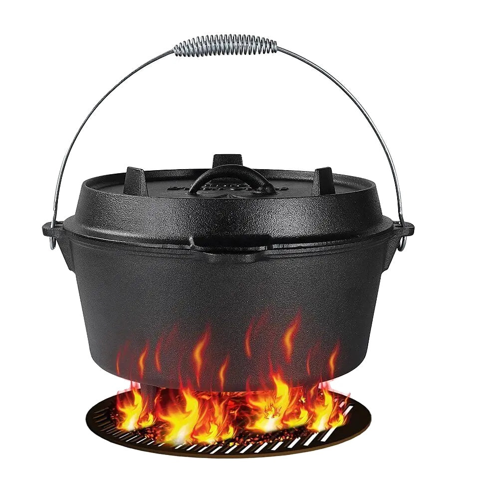 BBQ Dutch Oven, 40L Capaciteit, Gietijzeren Constructie