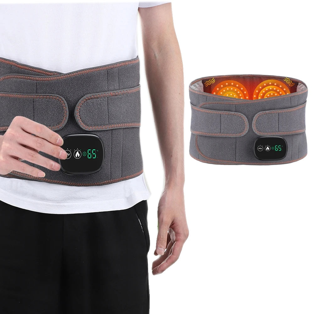 Waist Massage Belt, Vibration, Red Light Hot Compress