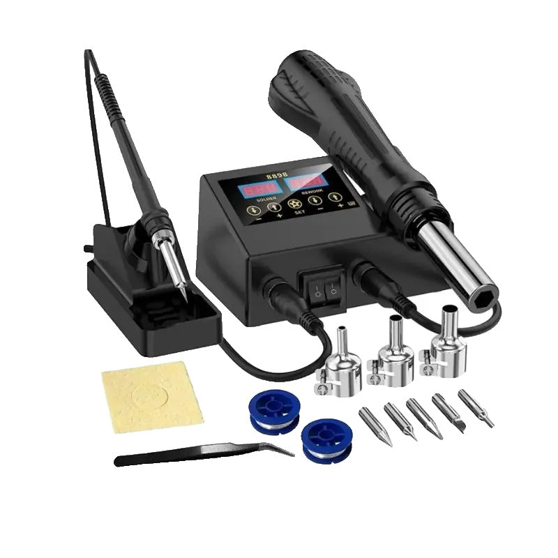 Soldering Station, Digital Display, Hot Air Gun