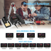 Soldering Station, Digital Display, Hot Air Gun