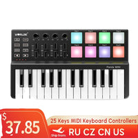 MIDI Controller Keyboard, Portable, USB Keyboard