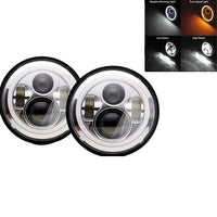 LED Headlight, High/Low Beam, Suitable for Jeep Wrangler Jk tj Cj Vaz 2121 Lada Niva 4X4