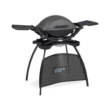 WEBER Q2400 electric barbecue with stand - Steel grill 55x39 cm - Lid with heat reflector - Gray