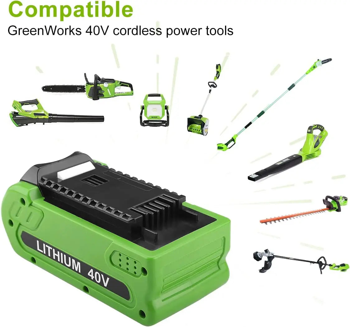 Greenworks 40V Batterij, 6000mAh, Li-ion Batterij