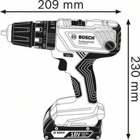 Percussieboor Bosch Professional GSB 18V- 21 + 2 accu's 2.0Ah + Gal 1820 LC oplader