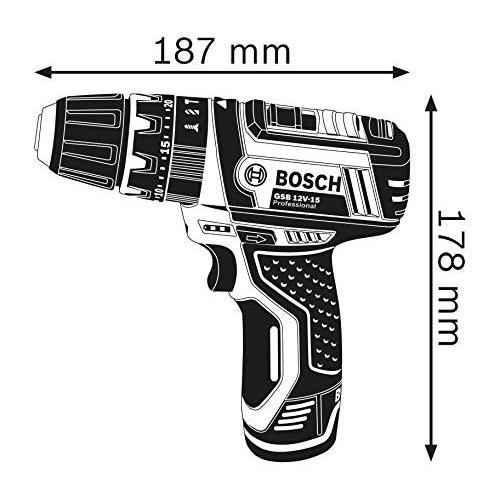 Bosch Professional GSB 12V-5 + 10 accessoires klopboormachine.