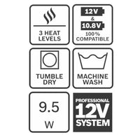 GHH 12 + 18V XA + GAA 12V-21 maat 2XL Bosch verwarmingsjack