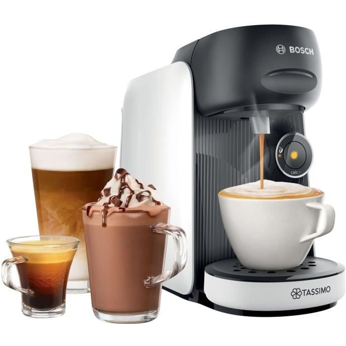Multi -BOISH MULTI -BOISCH COFFER MACHINE - TAS16B4 - TASSIMO T16 Finesse - 40 Dranken - Verwijderbaar waterreservoir 0.7L - Wit