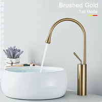 Basin Faucet, 360 Swivel, Waterfall