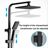 Shower Faucet Set, Rainfall Bathtub Tap, Bathroom Shelf