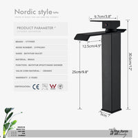 Basin Faucet, Single Level Mixer, Hot and Cold Water