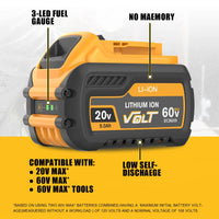 Dewalt 20v Battery, 9000mAh, Li-ion