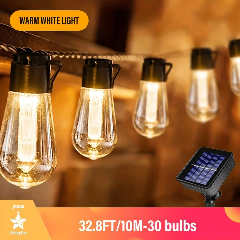 LumaTwist | Solar LED Lichterkette | Automatisches Ein- und Ausschalten | Wetterfest für Garten & Terrasse 0