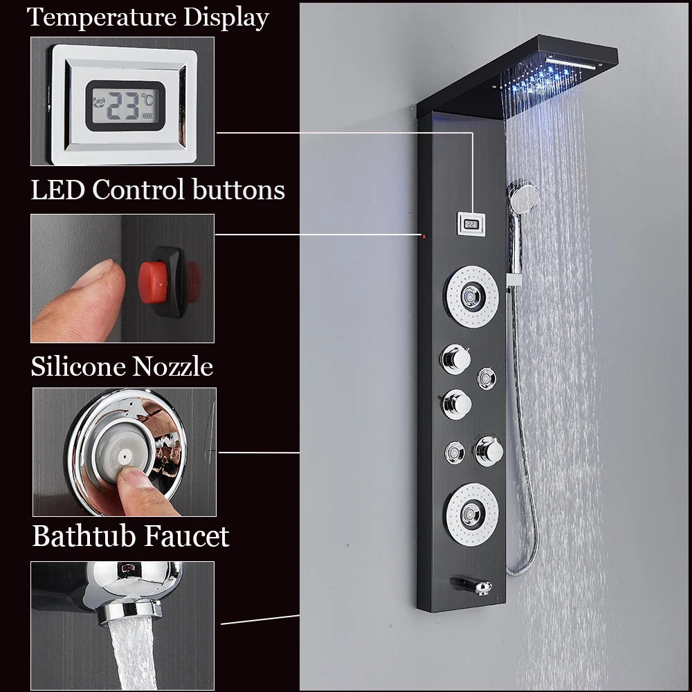 LED Douche Kraan, Waterval Regendouche, Spa Massage Sproeier