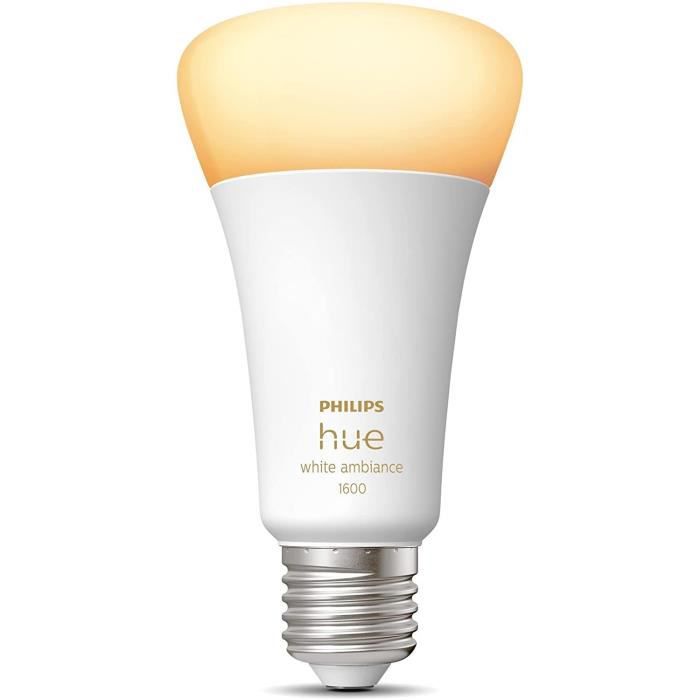 Philips Hue White Ambiance, E27 verbonden LED-lamp, Equivalent 100W, 1600 Lumen, Bluetooth compatible