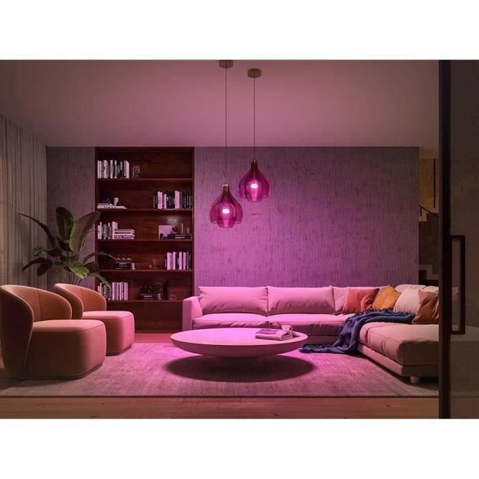 Philips Hue White & Color Ambiance, E27 Verbonden LED-lamp, Equivalent 75W, 1100 Lumen, Bluetooth compatibel, Verpakking van 2