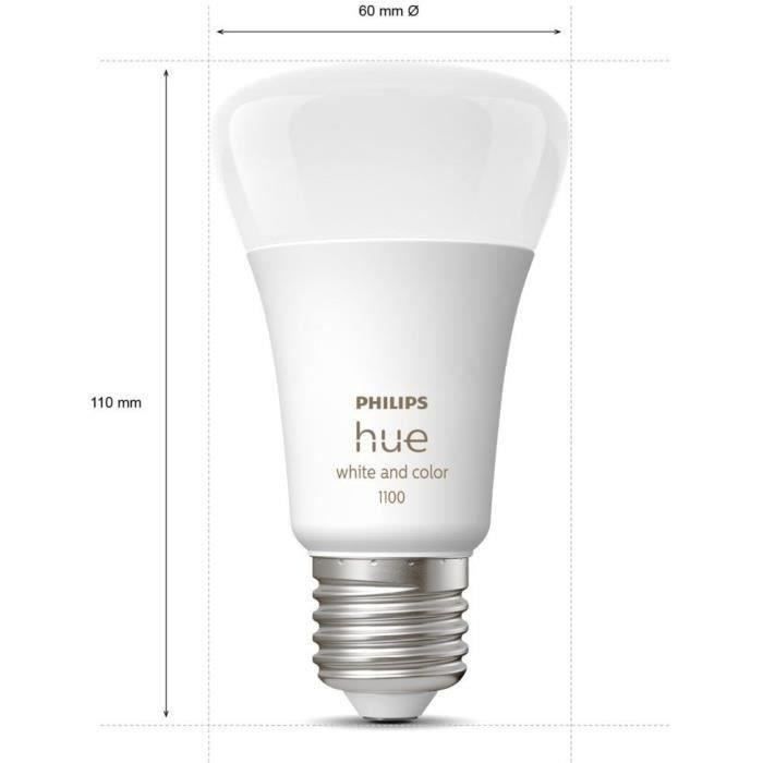 Philips Hue White en Color Ambiance, Starter Kit 3 Lichten E27, 75W, Bluetooth, werkt met Alexa, Google en Homekit