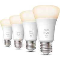 Philips Hue White, E27 verbonden LED lamp, 60W equivalent, 800 Lumen, Bluetooth compatibel, 4-pack