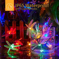 Solithia Libellenlichterkette | Solar | 8 Modi | IP65 Wetterfest | 5m 20 LEDs 6