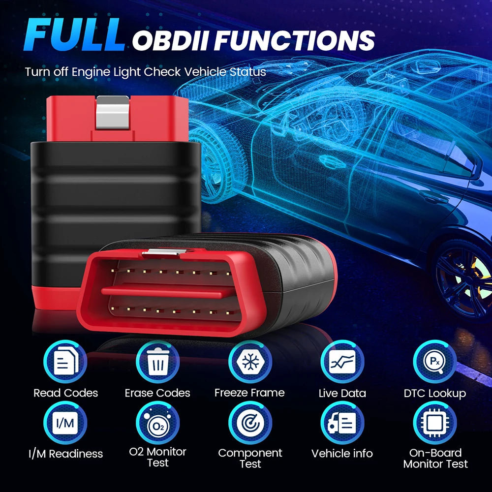 OBD2 Scanner, All System Diagnosis, Lifetime Free Updater