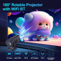 Android 11 Projector, 4K Resolutie, WiFi6 Connectiviteit