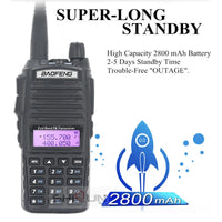 Baofeng UV-82 Walkie Talkie, 8W Power Output, Dual PTT Feature