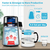Water Distilleerder, 15L/H Distilleersnelheid, Touchscreen Tijdinstelling