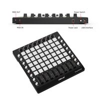 MIDI Drum Pad Controller, Portable, RGB Backlit Pads