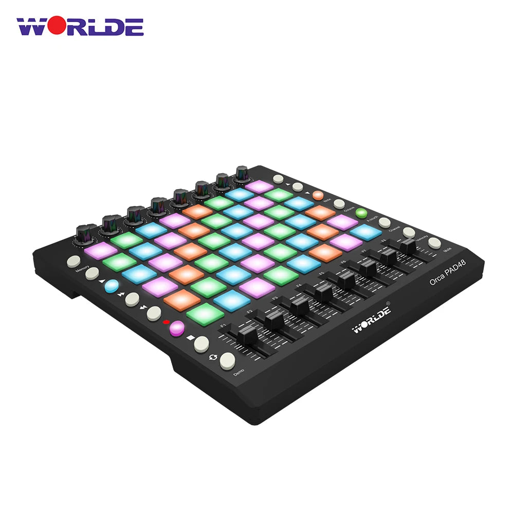 MIDI Drum Pad Controller, Portable, RGB Backlit Pads