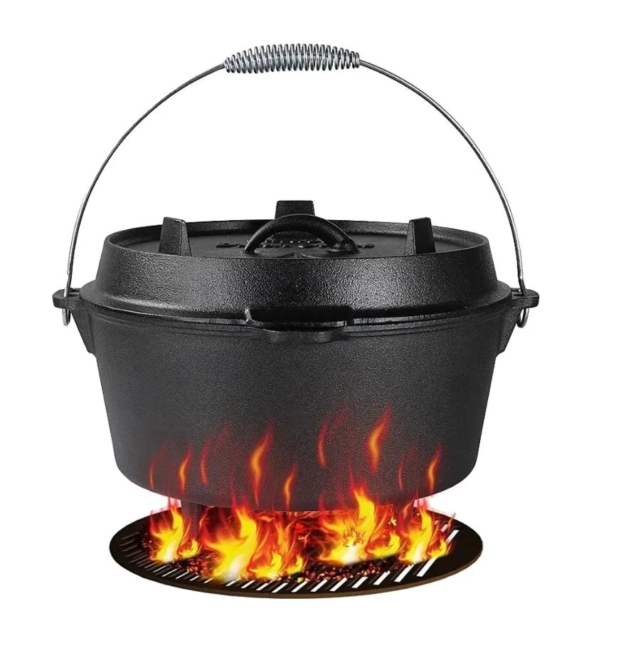 BBQ Dutch Oven, 40L Capaciteit, Gietijzeren Constructie