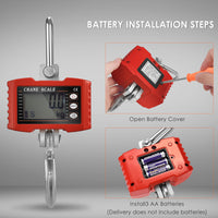 Crane Scale, 1000kg Capacity, Wireless Remote Control