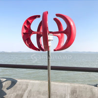 Windturbine Generator - Verticale as - 400W - 12V - Rood