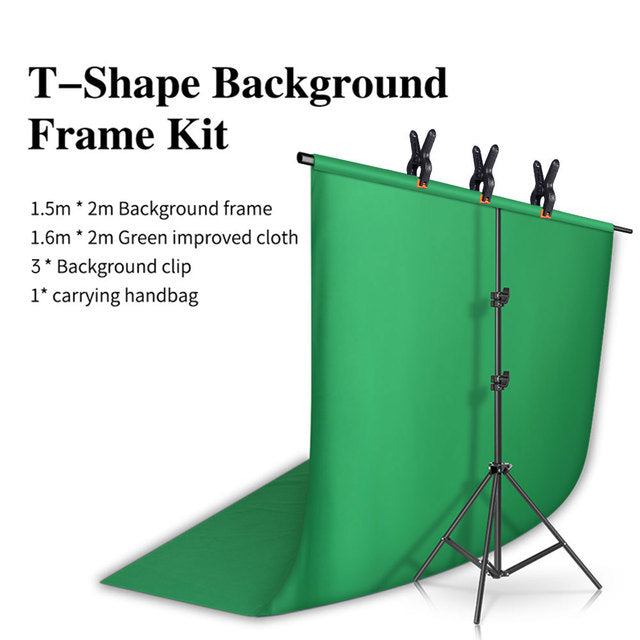 Backdrop Stand Kit, Background Cloth, Green Screen Frame Stand