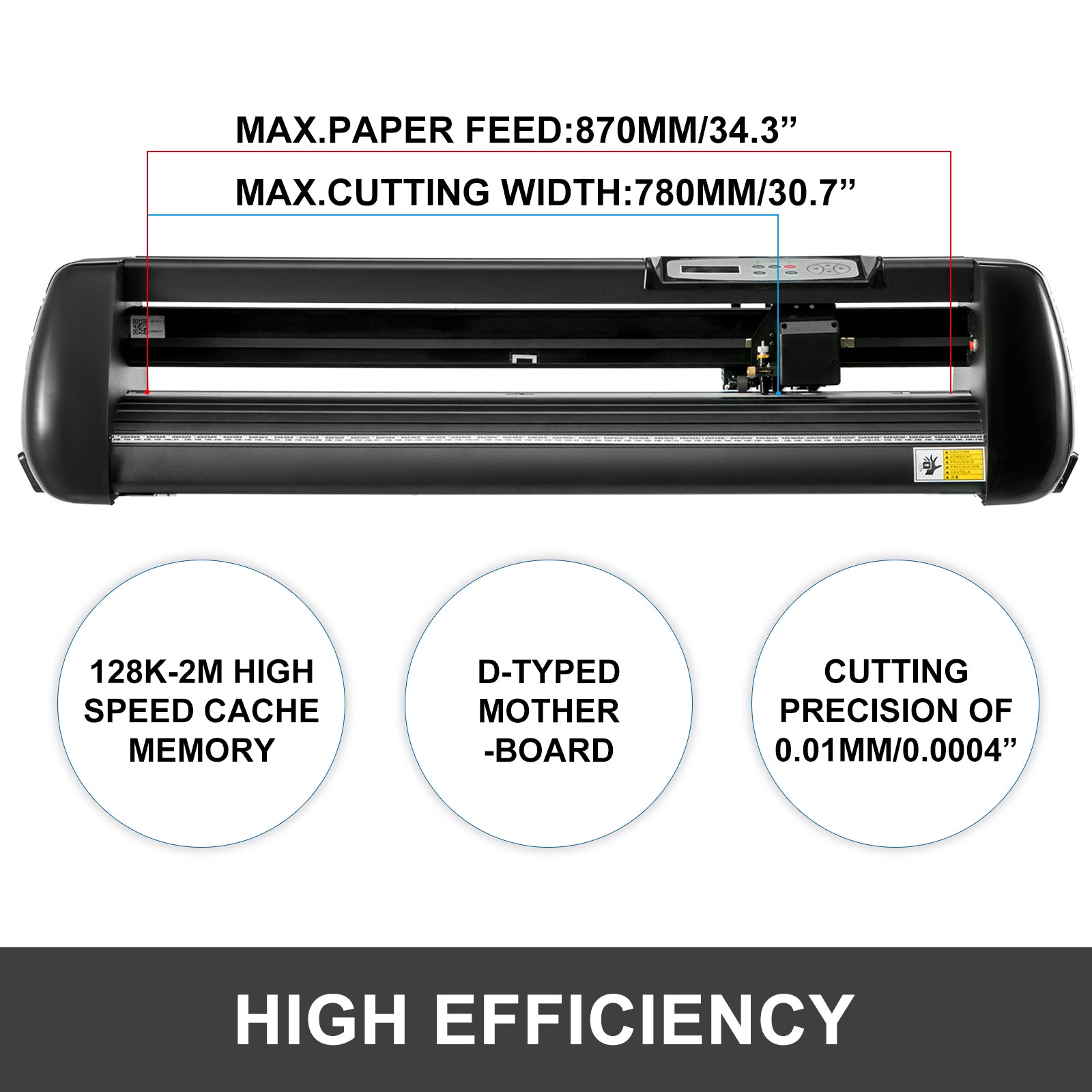 Vinyl Cutting Plotter - 34 Inch with 3 Blades & SIGNMASTER Software - Adjustable