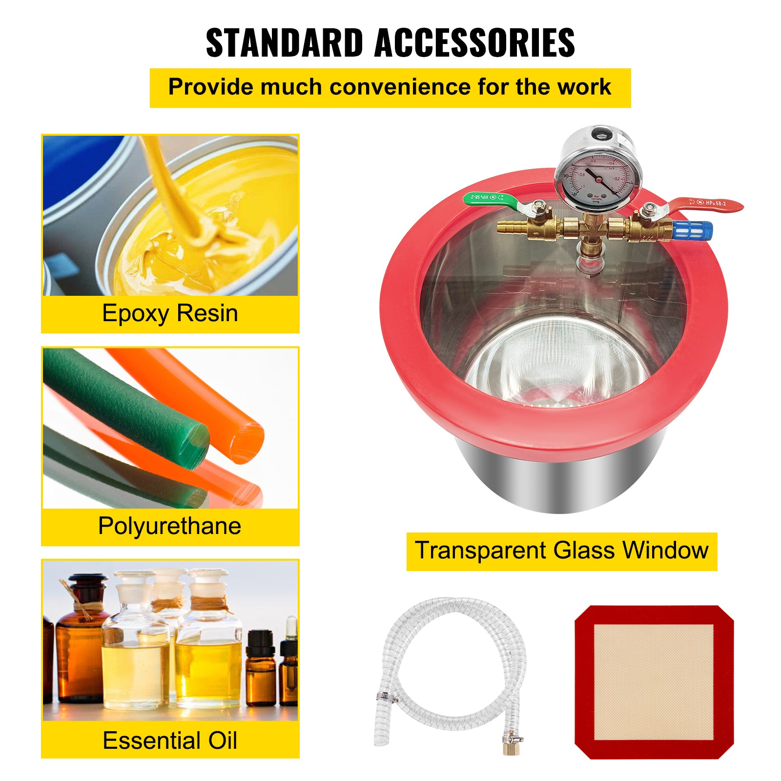 Vacuum Pump, Built-in Cooling Fan, Durable Gasket